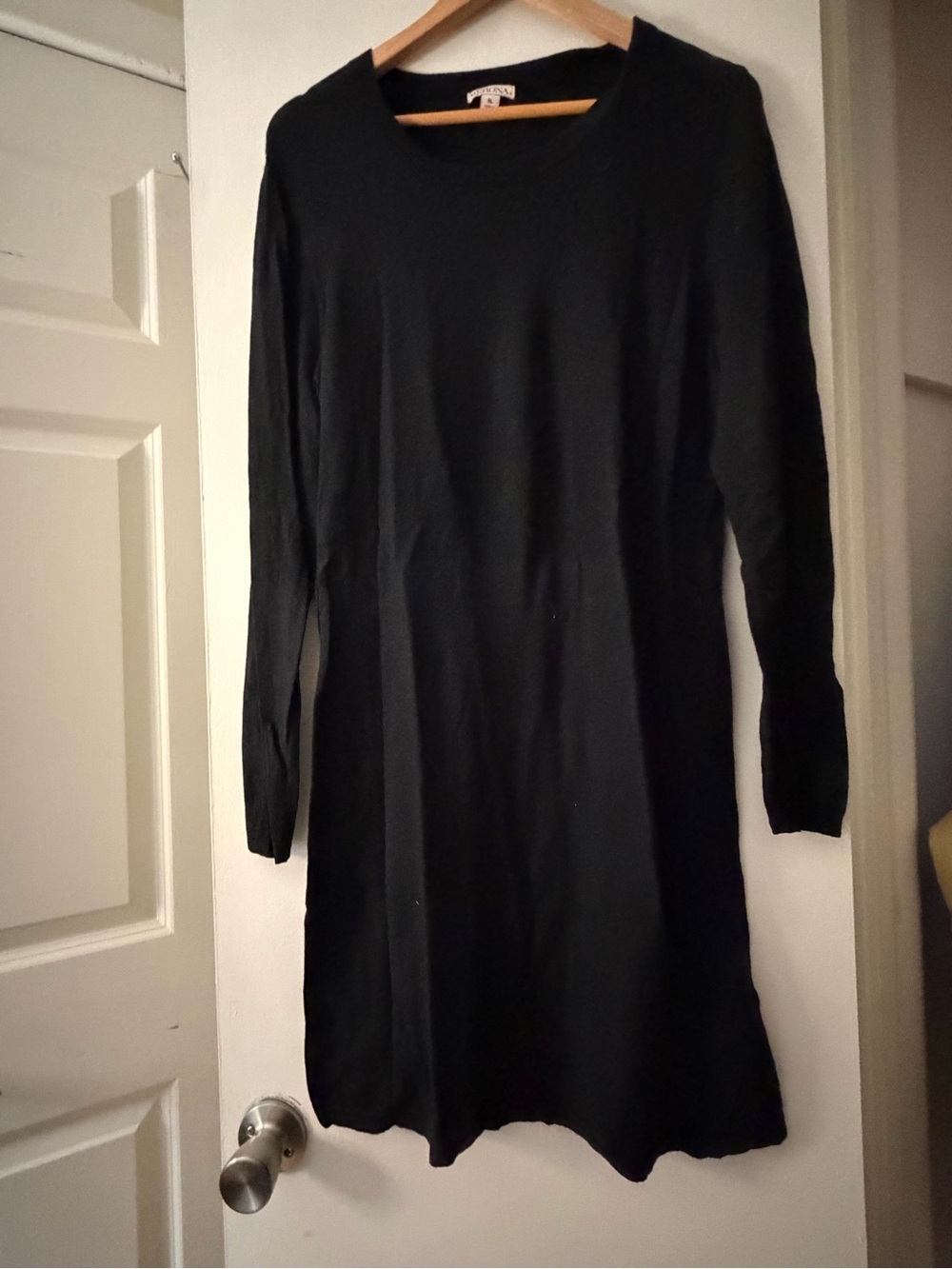 Merona Black Long Sleeve Crewneck Dress